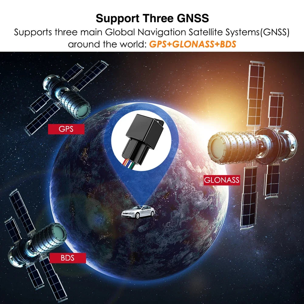 Car Relay GPS Tracker ACC Motorcycle Anti-theft Device Status Alarm GPS Positioner GNSS LBS Vehicle Positioning Device Sensitive