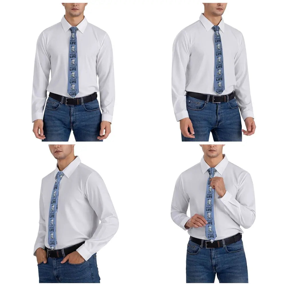 Personalized Fashion S-Snoopys Neckties Men Silk Cartoon Office Neck Tie