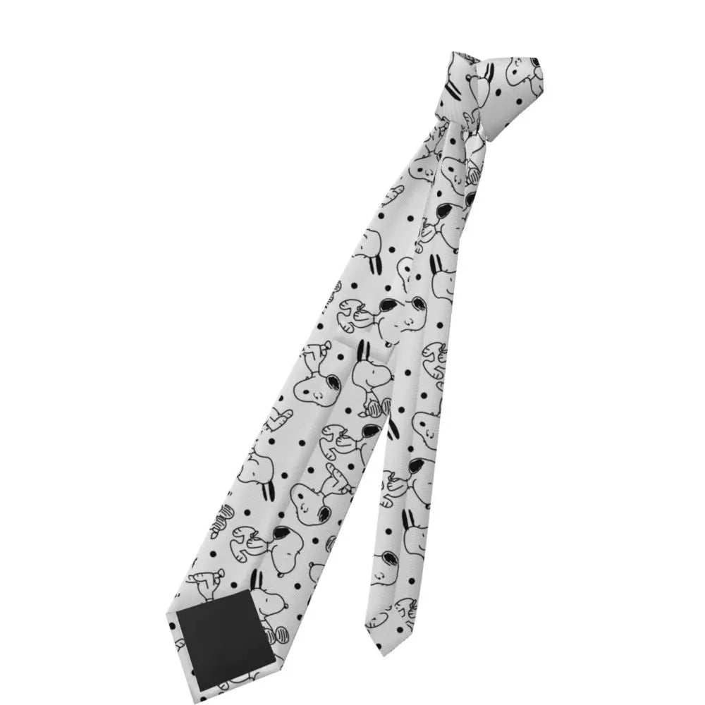 Snoopys & Woodstock Smile Giggle Laugh Neckties Silk 8 cm Neck Tie for Mens Shirt Accessories Cravat Wedding Accessories Office