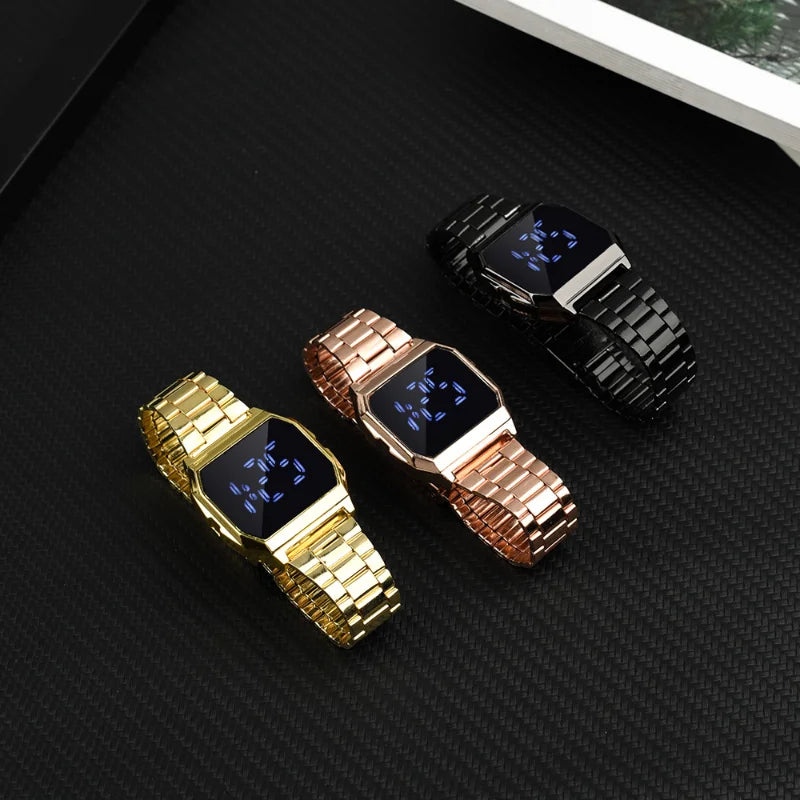 Touch Digital Watch for Men LED Date Fashion Military Ladies Watches Stainless Steel Army Electronic Men Clock Reloj Militar