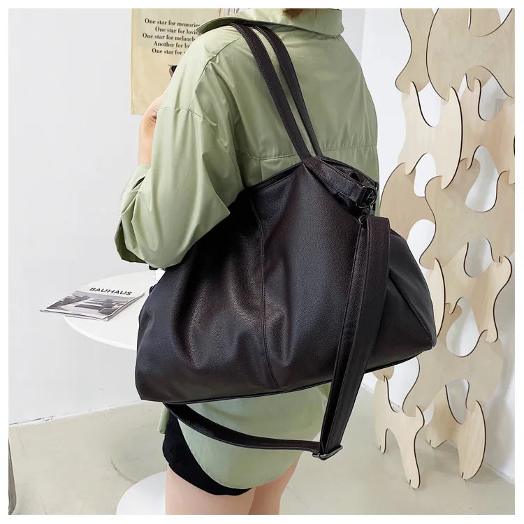Big Black Tote Bags for Women Large Hobo Shopper Bag Roomy Handbag Quality Soft Leather Crossbody Bag Ladies Travel Shoulder Bag