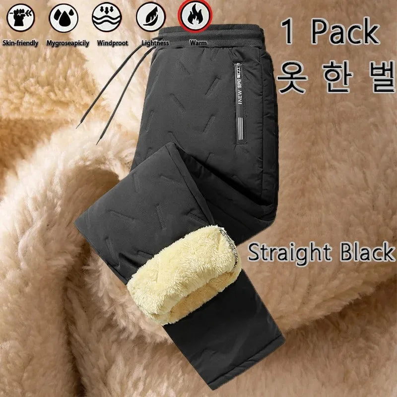 Animal Game Winter Women Plush Thick Fleece Waterproof Sweatpant Windproof Casual Pants Warm Outerwear Lambswool Thermal