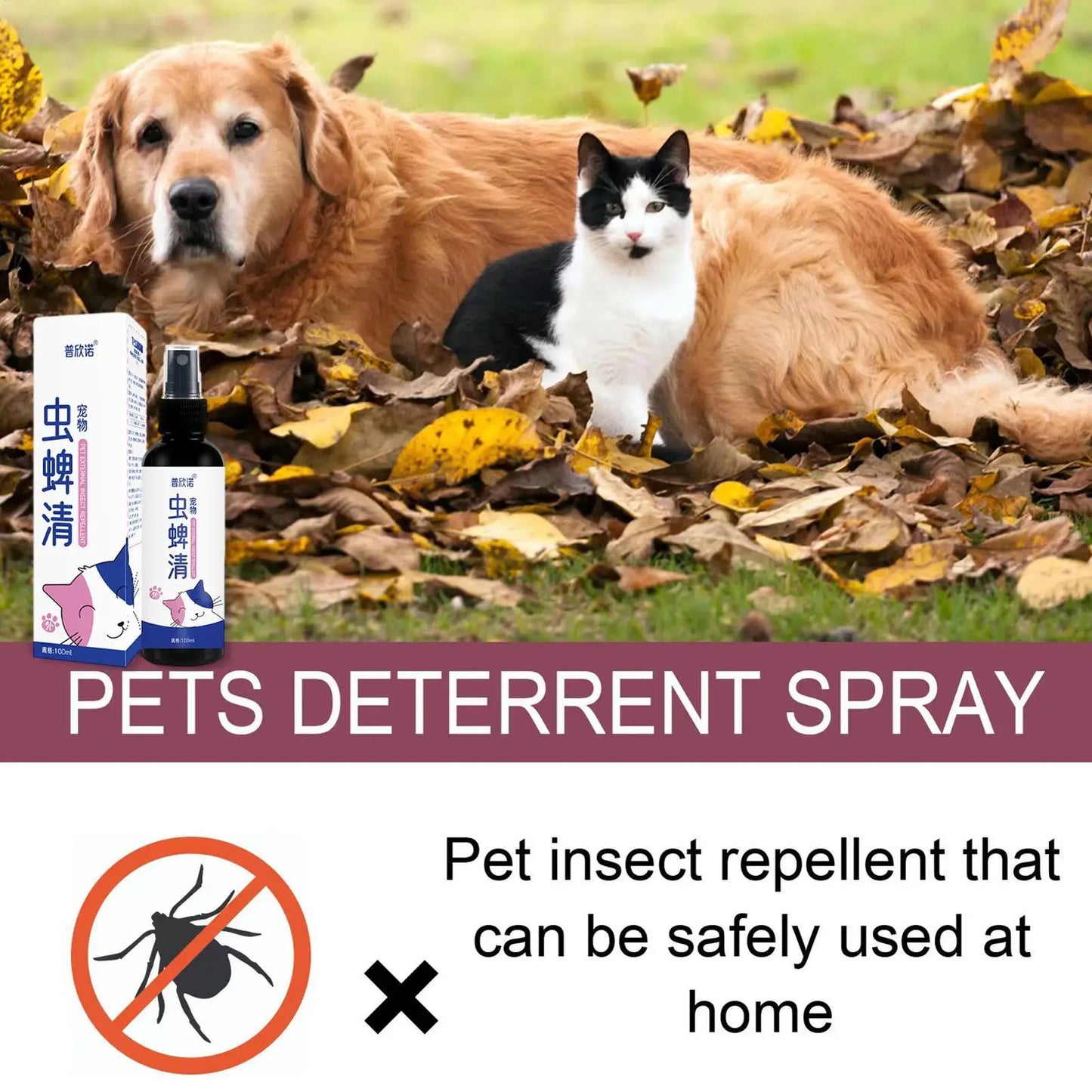 Pet Tick Sprays Ticks Spray That Repels And Prevents Ticks Spray For Pets 100ml Safe For Home And Cats Dogs Flea Remover