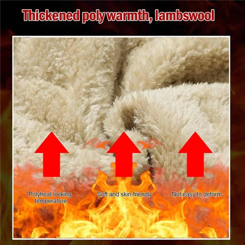 Animal Game Winter Women Plush Thick Fleece Waterproof Sweatpant Windproof Casual Pants Warm Outerwear Lambswool Thermal