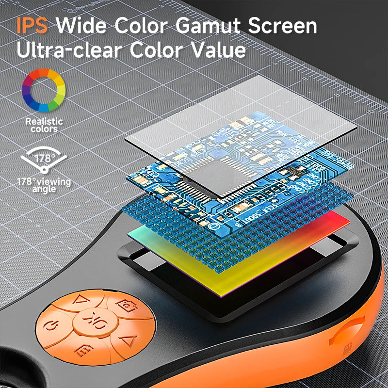 Digital Magnifier HD1080P Portable Handheld Microscope 2.0’’ IPS Screen 8 LEDs With Magnifying Glass for Electronics PCB Repair