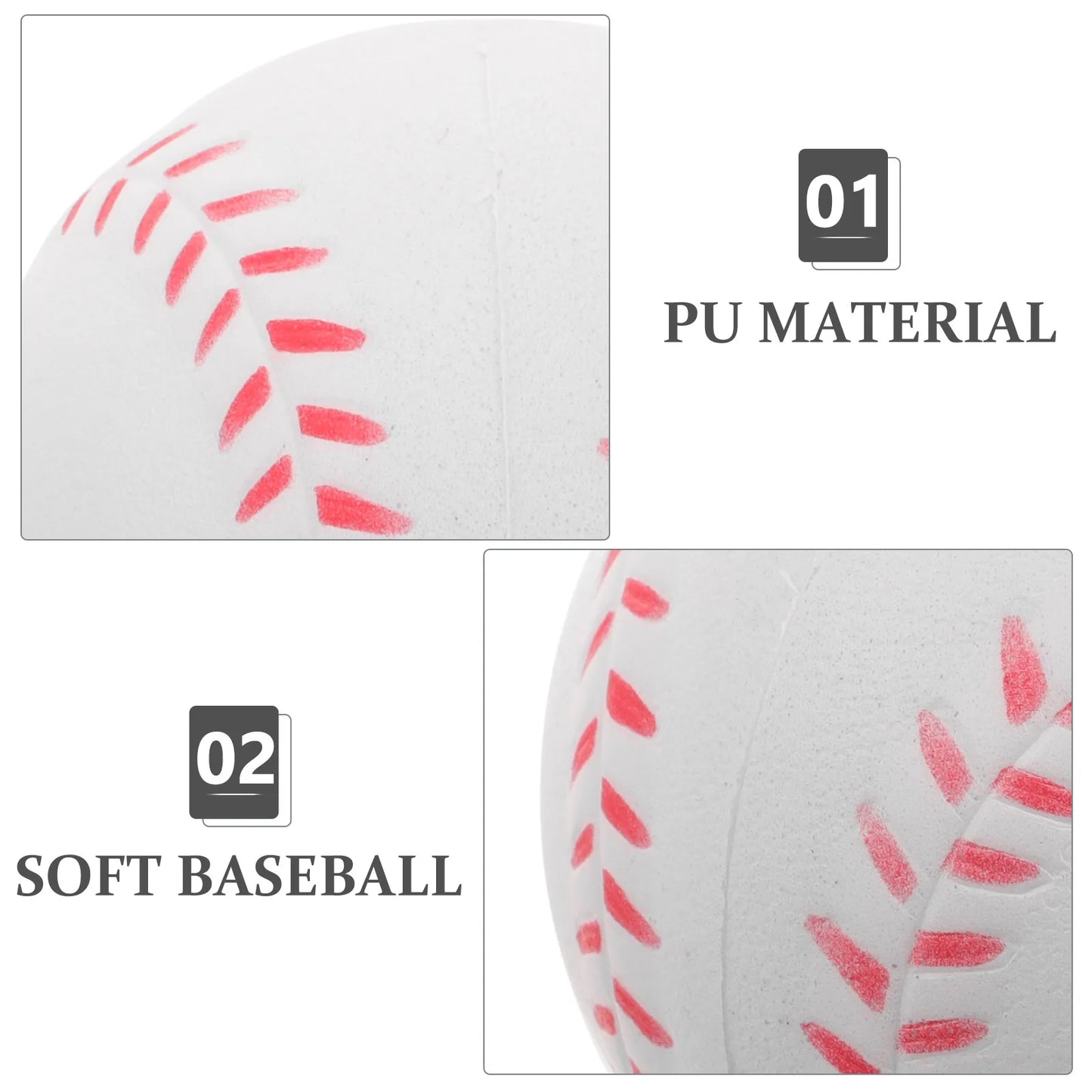 6Pcs Sponge Training Baseball Pitching Batting Kids Tennis Balls Bases Softball Sports Pu Practice Baseball Outdoor sports