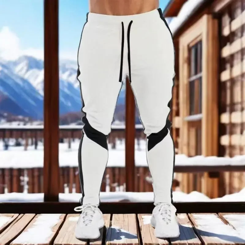 2025 Spring/Autumn New Men's Fashion Loose Casual Pants High Waist Striped Sports Breathable Small Foot Guard Pants