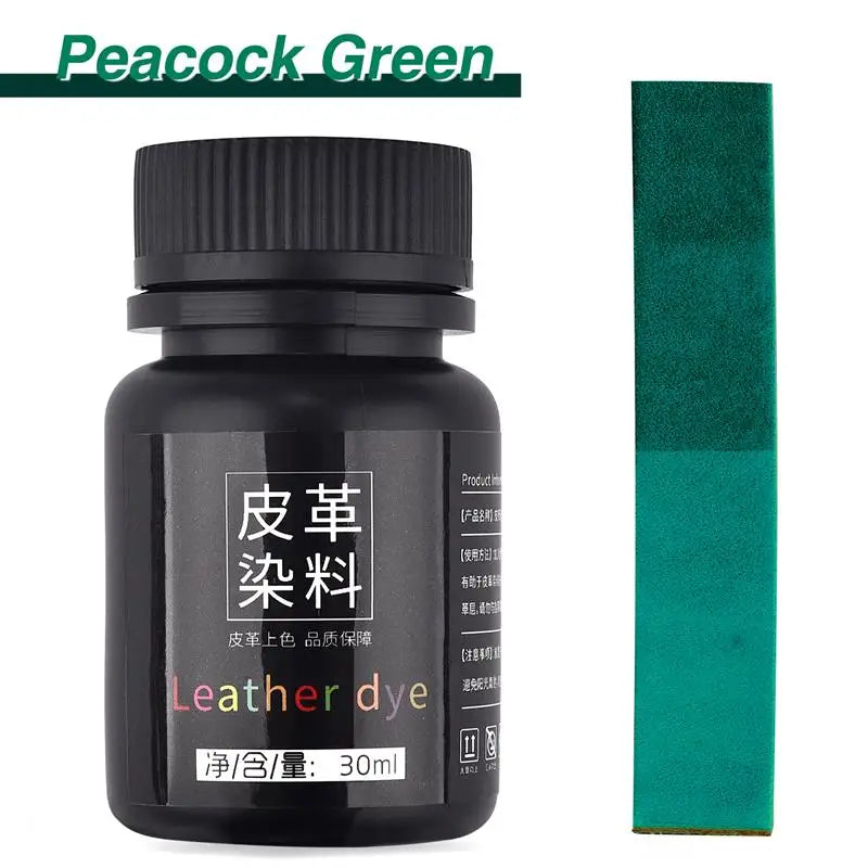 30ml Leather Pigment Dye Coloring Liquid Leather Repair Refurbish For vegetable Leather Dyeing Bag Shoes Skin Care