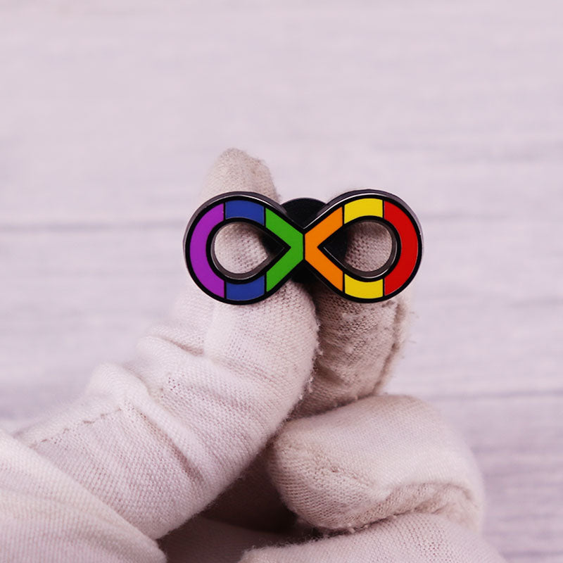 Autism Pride Symbol Rainbow Infinity Sign Enamel Pin Badge Brooch Jewelry Backpack Decoration Accessories