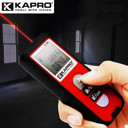Kapro Laser Measure Distance Meter 30M Portable Digital Roulette  Backlight Range Finder Electronic Trena Laser Tape Rangefinder