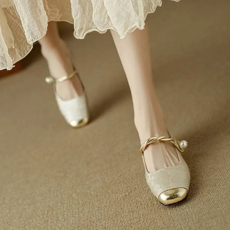 Shoes for Woman Flats Formal Women's Summer Footwear Low Heel Elegant Moccasins Flat Pointed Toe Non Slip on Promotion E 39