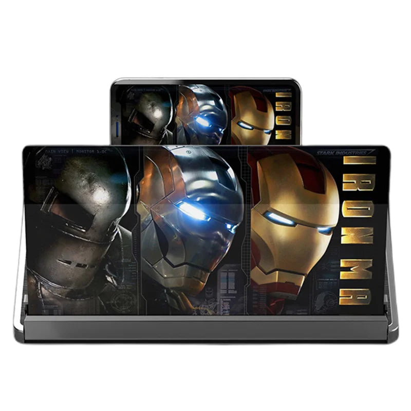 12 Inch Folding Mobile Phone Magnifying Glass HD Video Magnifying Glass 3D Mobile Phone Screen Magnifying Glass Desktop Bracket