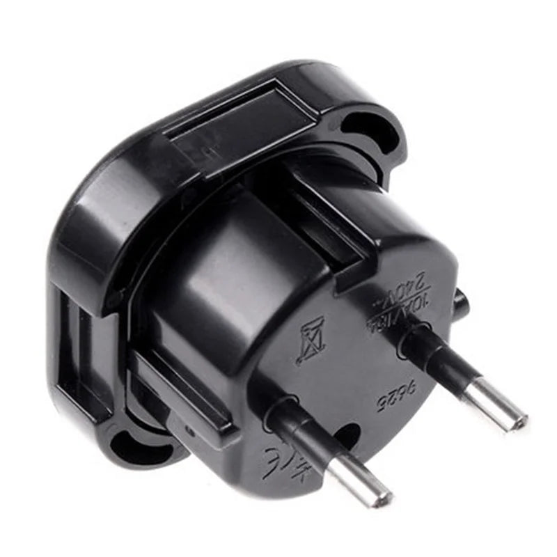 UK To EU 3PIN Plug Europe Travel Converter Adapter Plug 2pin Wall Plug Socket Connector Adaptor for International Travelling