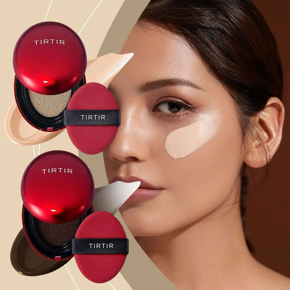 NEW For TIRTIR Mask Fit Red Cushion Foundation Long-Lasting Lightweight Buildable Coverage Finish Korean Cushion Foundation Care