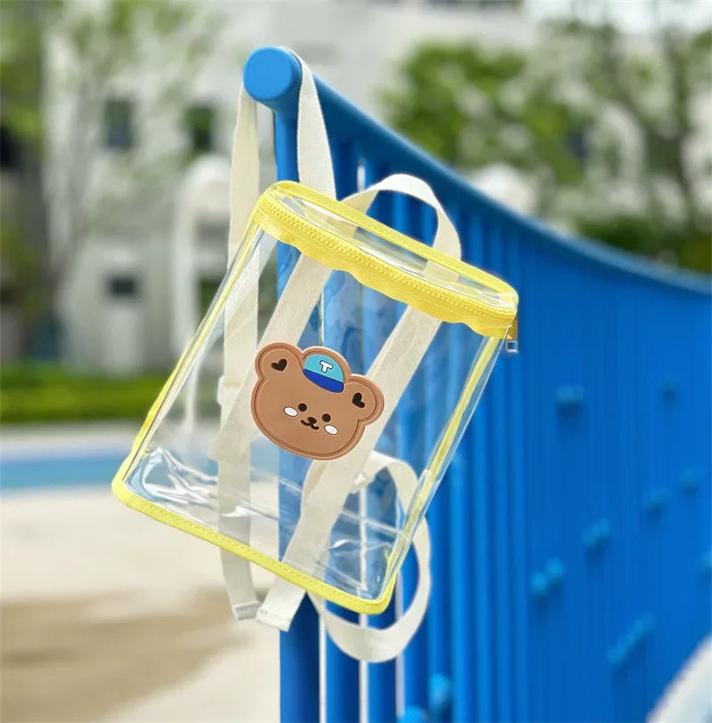 Kids Backpack Toddler Backpack Mother Kids Bags for Girl School Bags Cute Pvc Transparent Bag for Boy Bolsas Para Niños Mochila