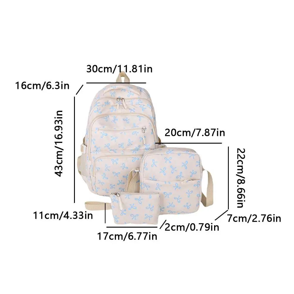 Backpack for Girl Cute Backpack Bow Full Travel Bags Lightweight Backpack Class Bags for Girl High School Students School Bag