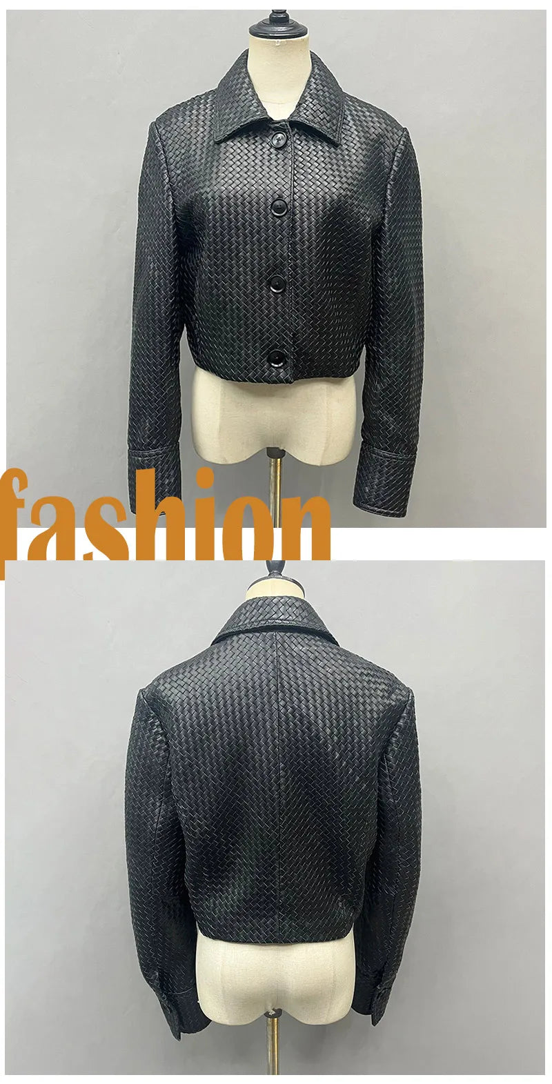 2025A Spring Autumn Knitted Jacket Real Leather Jacket Lady Fashion Blazer Women Genuine Sheepskin Leather Coat