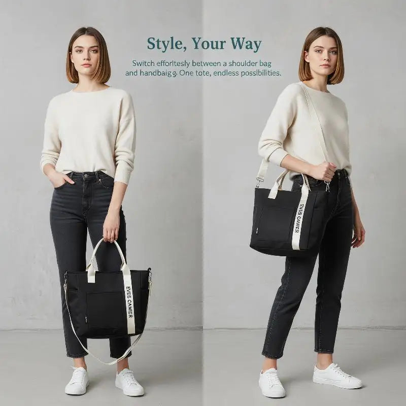 New Casual Tote Large Capacity Shoulder Bag Nylon Waterproof Canvas Handbag Simple Fashion Messenger Bags For Schoolgirl