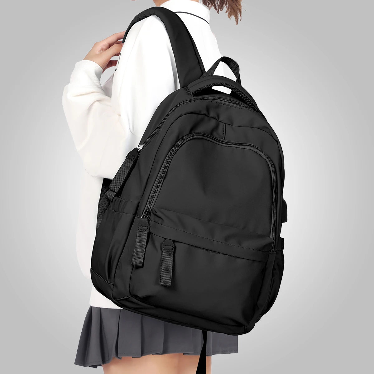 School Backpack, Casual Fashion Backpack, School Laptop Backpack, Large Capacity Zipper Simple Student School Bag For Girls Boys