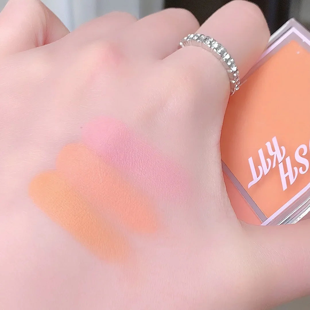 Pink Series 3 Colors Blush Makeup Palette Mashed Potato Texture Matte Cheek Tint Contour Shadow Blusher Cosmetics Rouge Powder