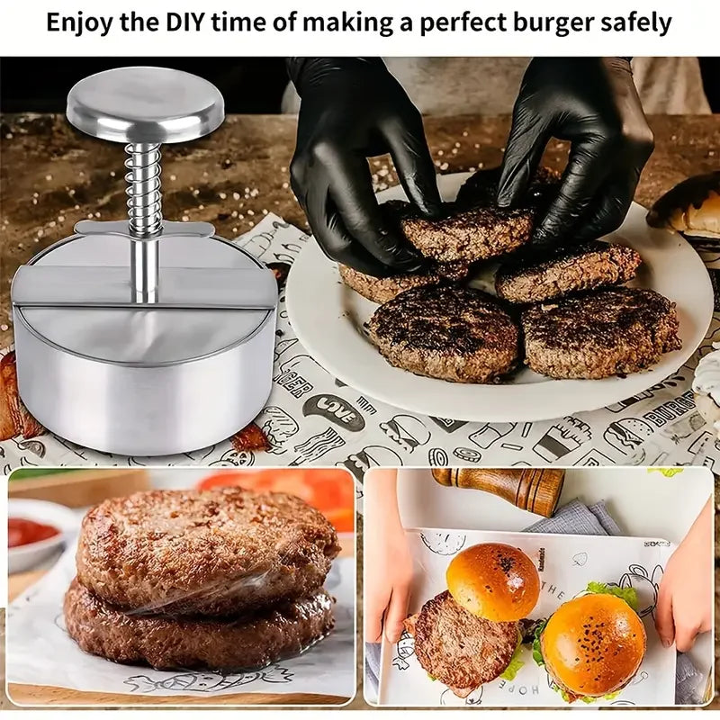 1PC Non-Stick Hamburger Patty Press,Cheeseburger Patty Maker Mold For Meat Beef Cheese Veggie,Burger Maker For Grill Griddle BBQ