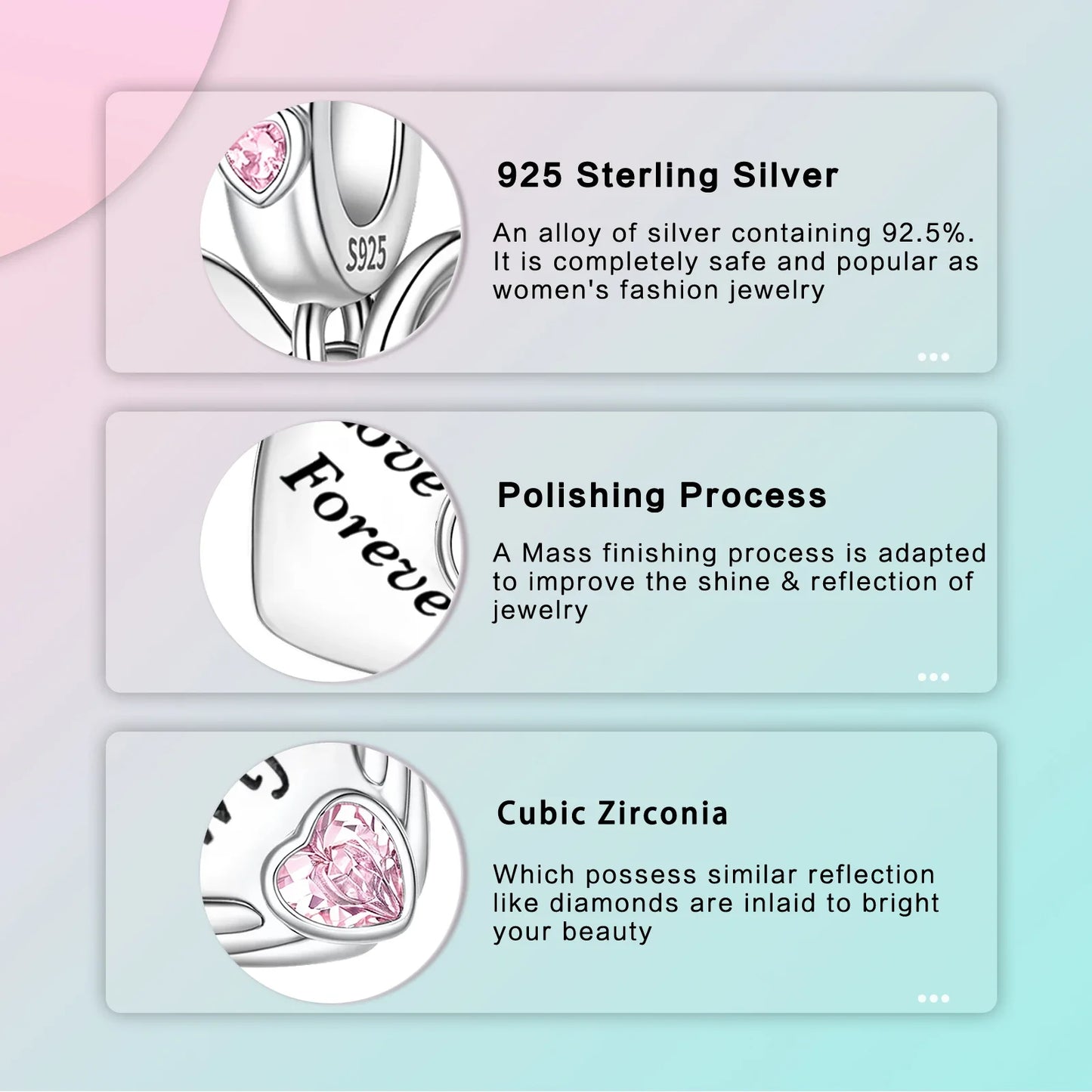 925 Sterling Silver Full series of A-Z letters pendant Charms For Original  Bracelet Charm Necklace Diy Female Jewelry