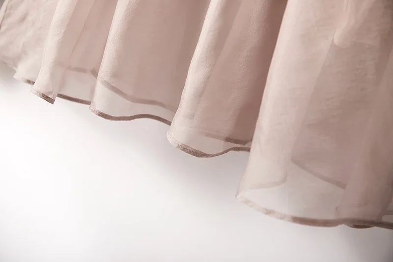 100% Silk Dress New Fashion Summer Dresses For Women 2024 High Quality Casual Dress Women Elegant Midi Dress Vestido Feminino Lq