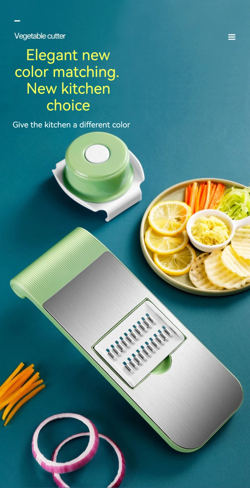 Vegetable Cutter Grater for Vegetables Slicers Shredders Multi Slicer Peeler Carrot Fruit 7 in 1 Vegetable Cutting Kitchen Tools