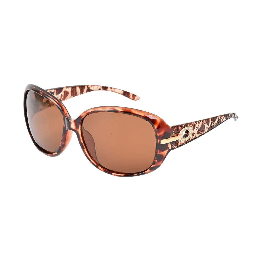 Big Womens Sunglasses Polarized Trendy Sun Glasses Large Rectangle UV Protection Rhinestone Sunnies