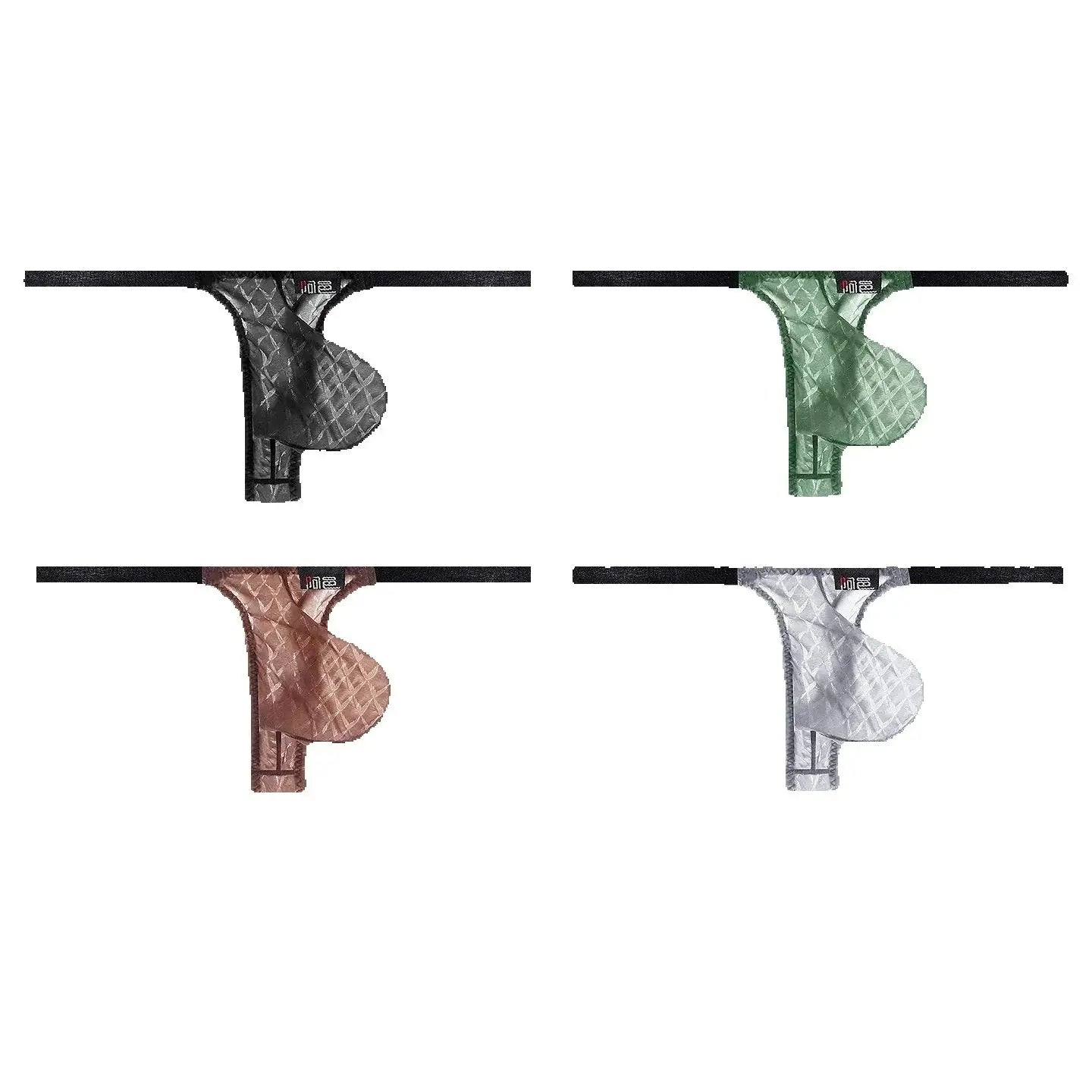 men's thongs fully transparent T-pants ultra-thin ice silk men's fun transparent low waisted slim fitting T-pants 2001