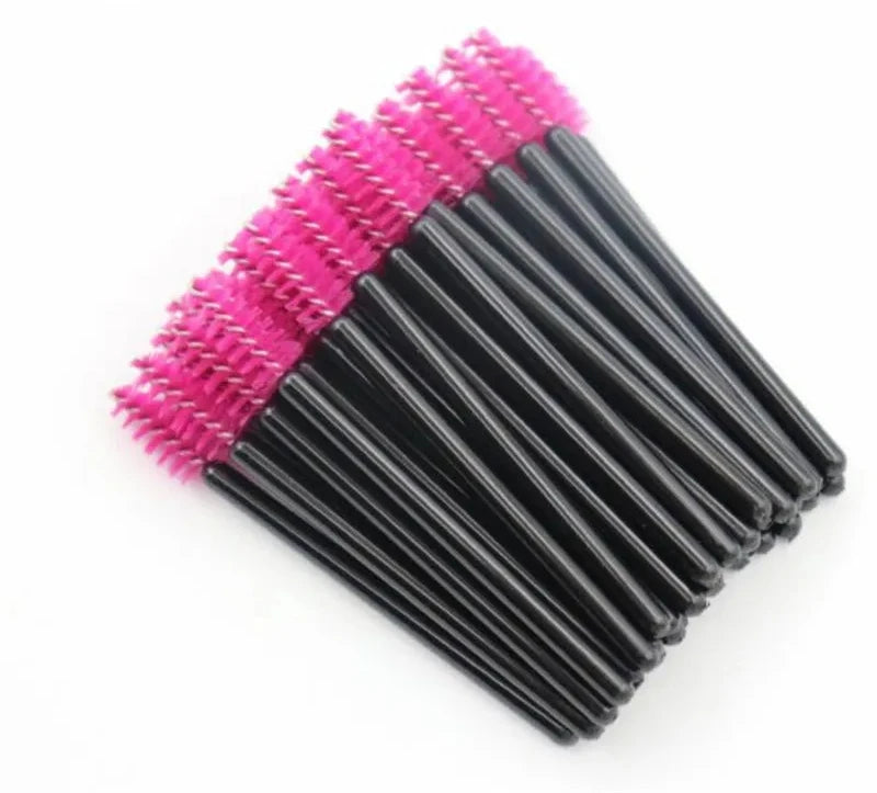 50/100 Disposable Eyelash Micro Brush Eyebrow Comb Mini Mascara Wand Applicator Microbrush Lash Extension Supplies Makeup Tools