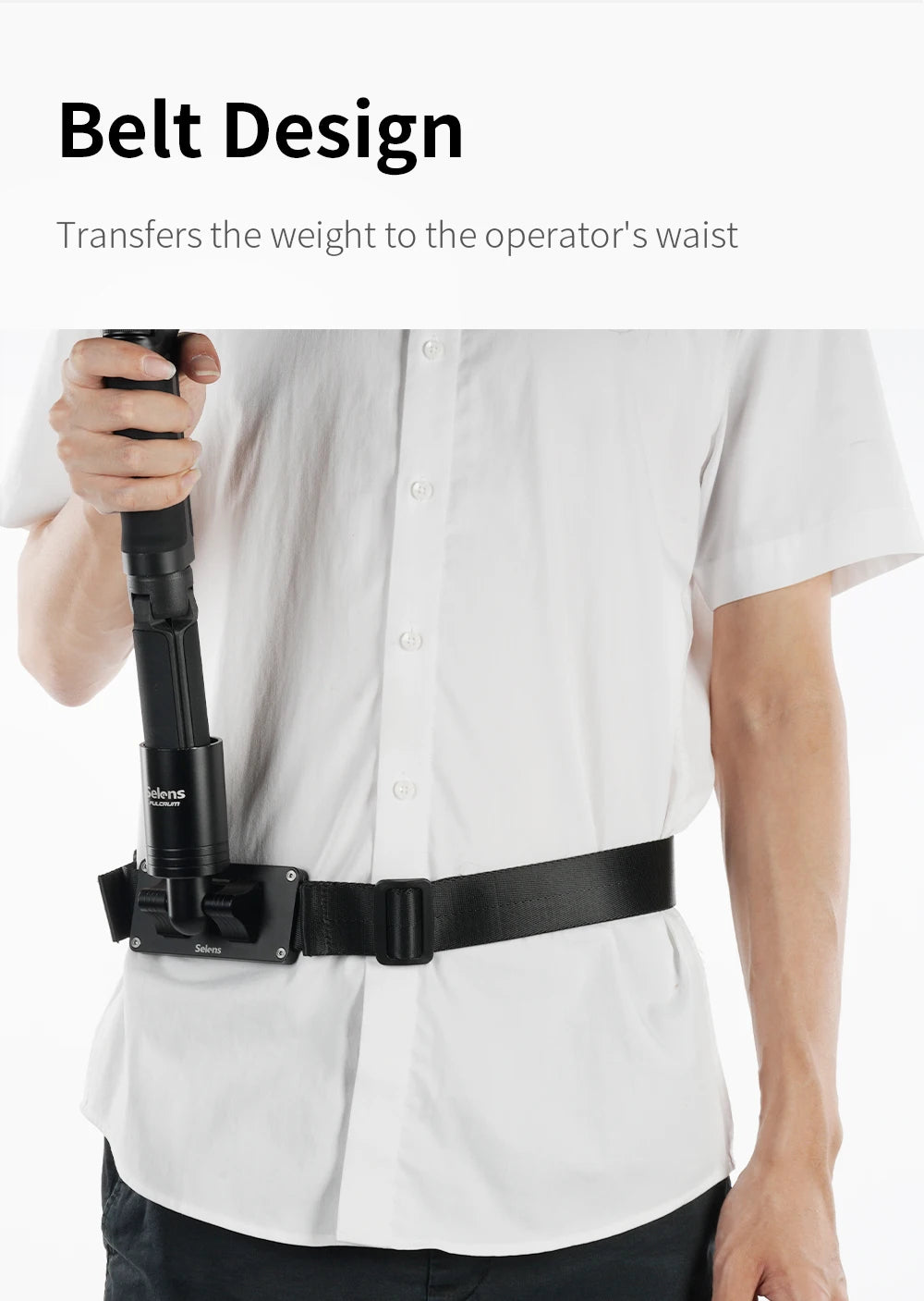 Selens Camera Gimbal Belt, Gimbal Stabilizer Weight Support Hip Belt Waist Mount for Long Standing Filming Compatible