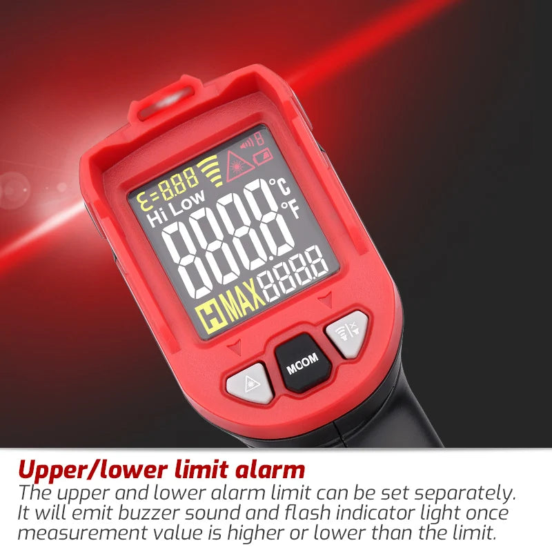 TASI TA601 Digital Infrared Thermometer Laser Temperature Meter Non-contact Pyrometer Imager Hygrometer IR Termometro -50-880℃