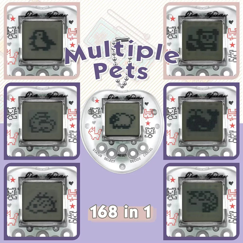 Tamagotchi 1Pcs Children's electronic Pet 168 Pets In 1 Virtual Cyber kid Digital Pet Toy Pixel Funny Gift Play Toy keychain BTJ
