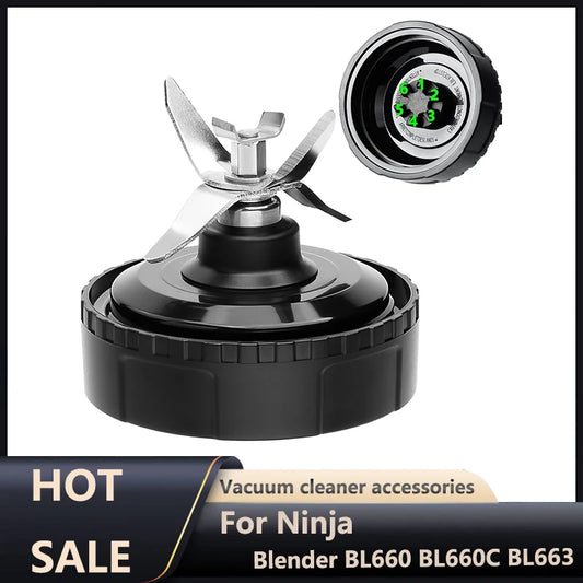 6 Fins Blender Replacement Parts Compatible for Ninja Blender BL660 BL660C BL663 BL663CO BL770 BL770A BL770W BL771 BL771C