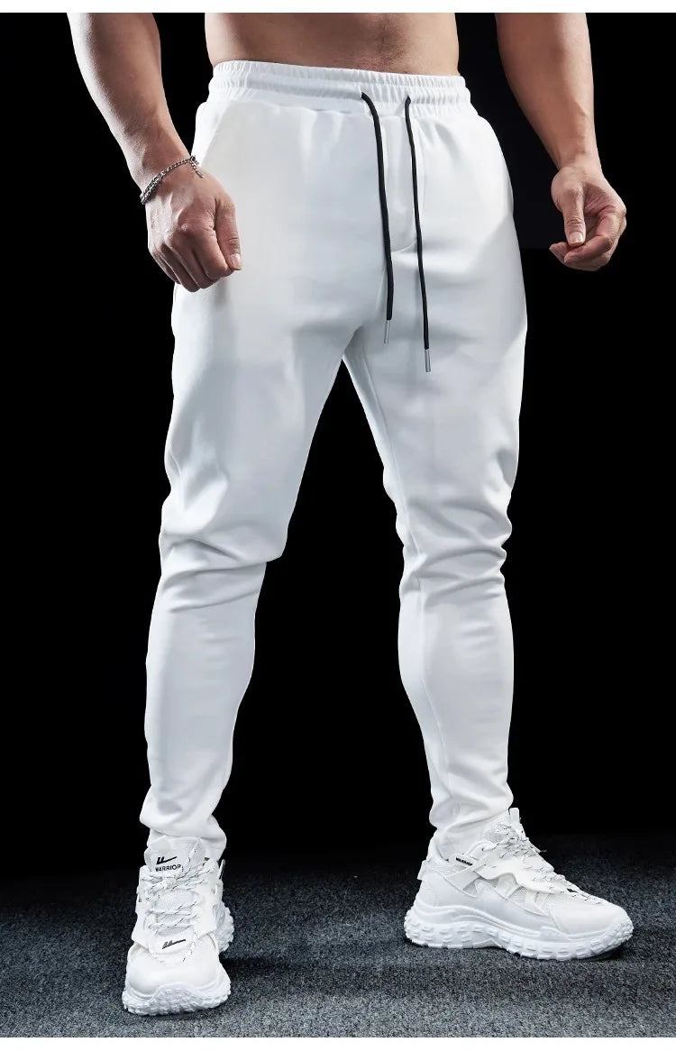 Men's Sports Gym Fitness Casual Slim Stretch Running Pants Tops Men's Quick-drying Breathable Training Pants Autumn Winter