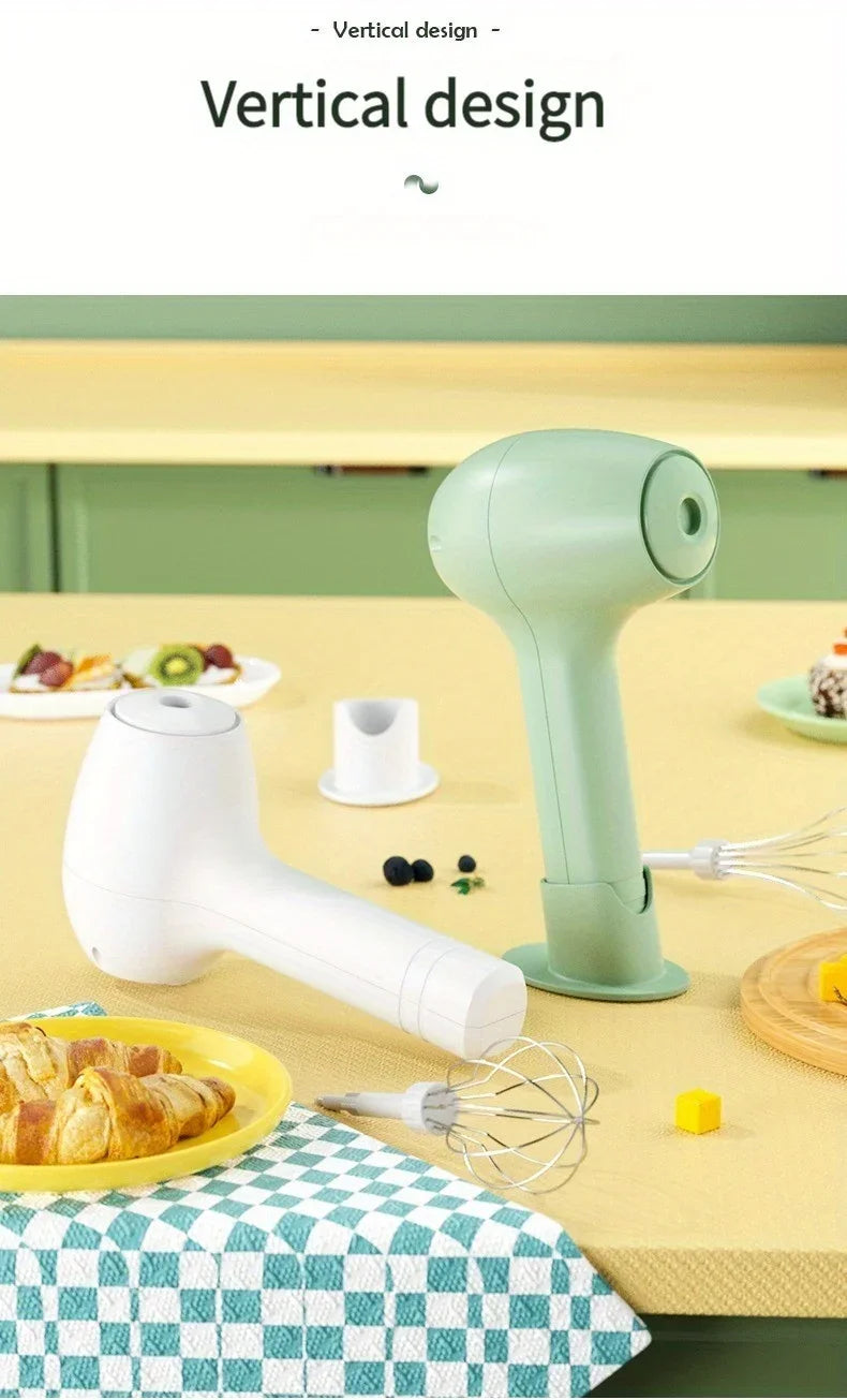 Wireless Portable Electric Food Mixer Automatic Whisk Egg Beater Butter Cream Vertical Whipper Kitchen Cordless Hand Blender