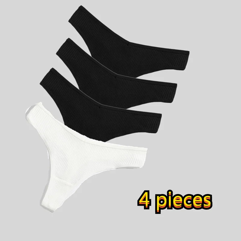Ladies thong cotton comfortable underwear sexy panties low waist young girl thong solid color  lingerie shorts Woman clothes