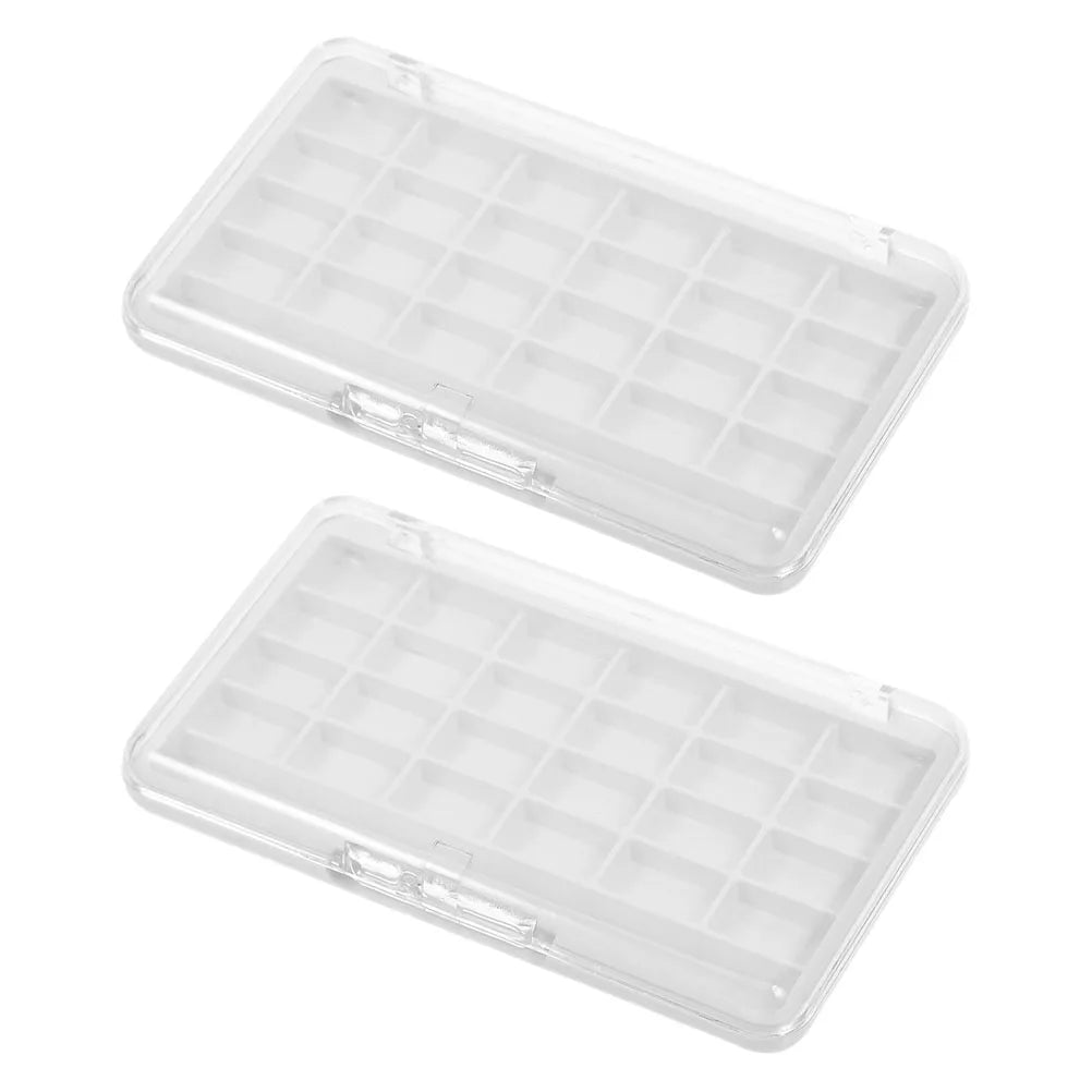 2pcs 24 Colors Empty Eyeshadow Palettes Diy Lipstick Case Powder Blush Storage Box Makeup Pan Sub-Packing Container Beauty Tools