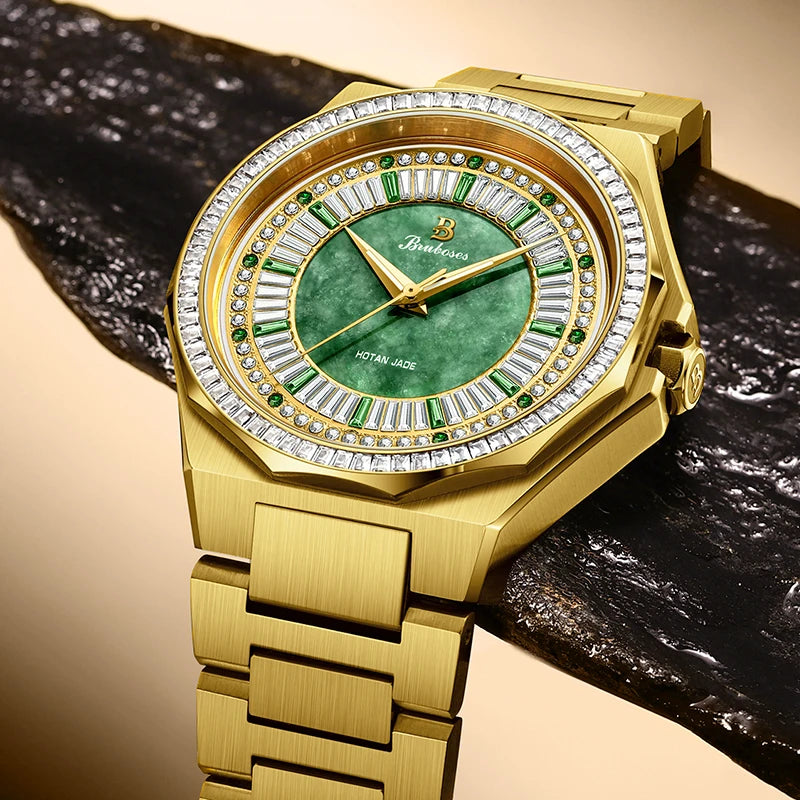 Men Automatic Mechanical Watch 5ATM Waterproof Wristwatch BRUBOSES Stainless Steel Sapphire Crystal Clock Relogio Masculino 2025
