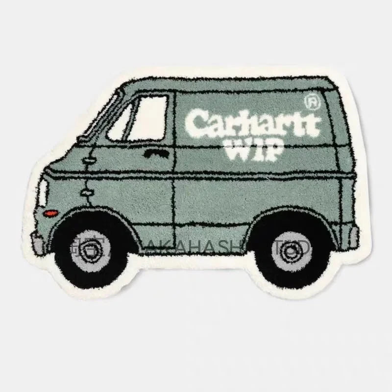 VIKAMA Cartoon Car Children'S Carpet Absorbency Soft Bathroom Floor Mat Bedroom Bed Side Carpet Home Decoration