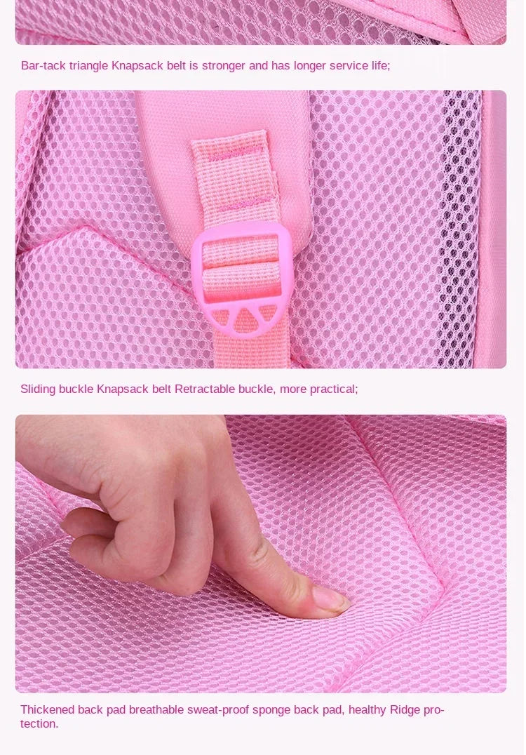 Kids Cat Backpack Set with Lunch Bag Pencil Case Cute School Bag for Girls Boys Waterproof Primary Student Bookbag
