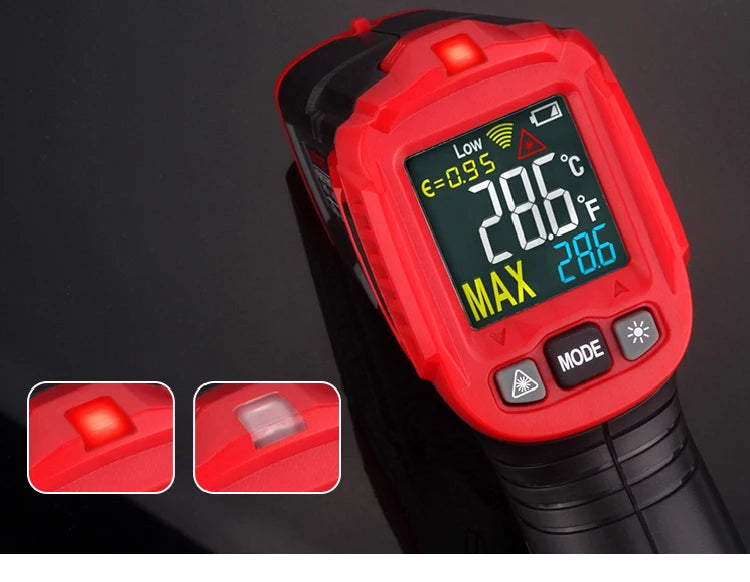 Digital Infrared Thermometer -50~600℃ IR Laser termometro Pyrometer Gun Non-Contact Laser Temperature Meter gauge Tools