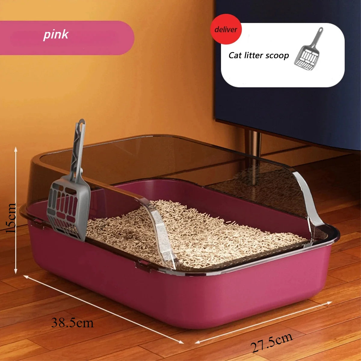 Cat Litter Box Kitty Sandbox cat bathroom Semi Closed Cleaning Basin Supplies Pet Toilet Kitten Tray Bedpan Accessories Supplies