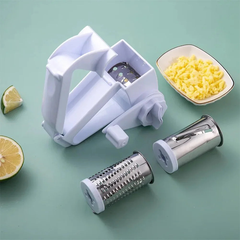 304 Stainless Steel Cheese Grater with Handle Hand Crank Rotating Cheese Shredder Parmesan Cheese Grater Planer Kitchen Gadgets