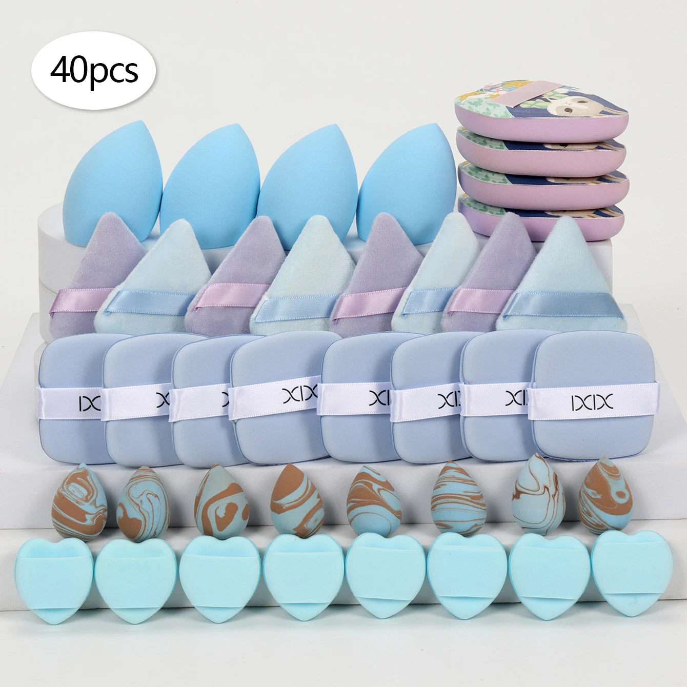 10/20/30/40/50-Piece Set of Multifunctional Makeup Tools, Expands When Exposed to Water, Suitable for All Skin Types