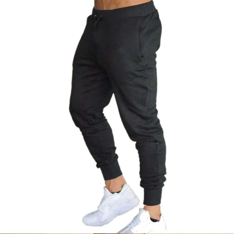 Spring and Autumn Outdoor Sports Pants Men's Casual Slow Running Shorts Elastic Fitness Solid Color Tethered Pants