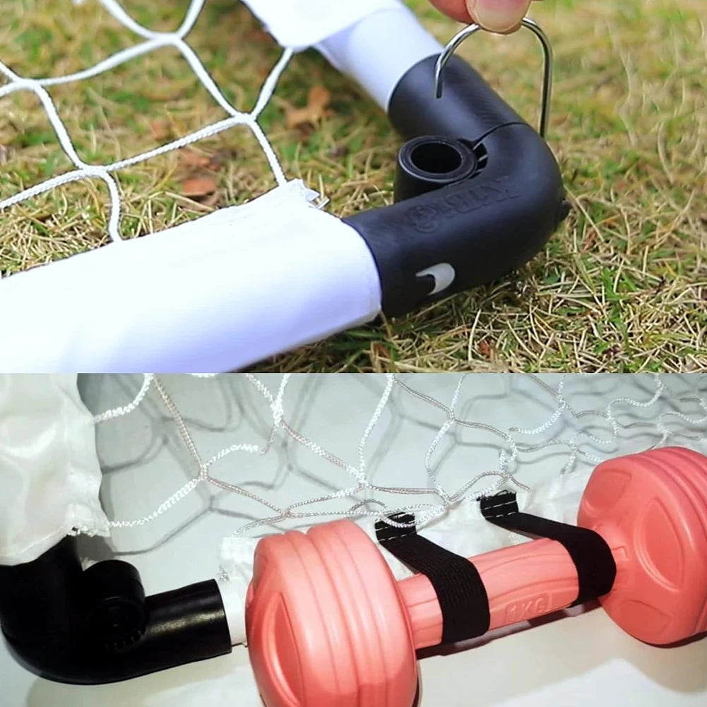 Football Goal Sports Toy Foldable Children's Football Gate with Pump & Ball Portable Soccer Goal for Outdoor Football Training