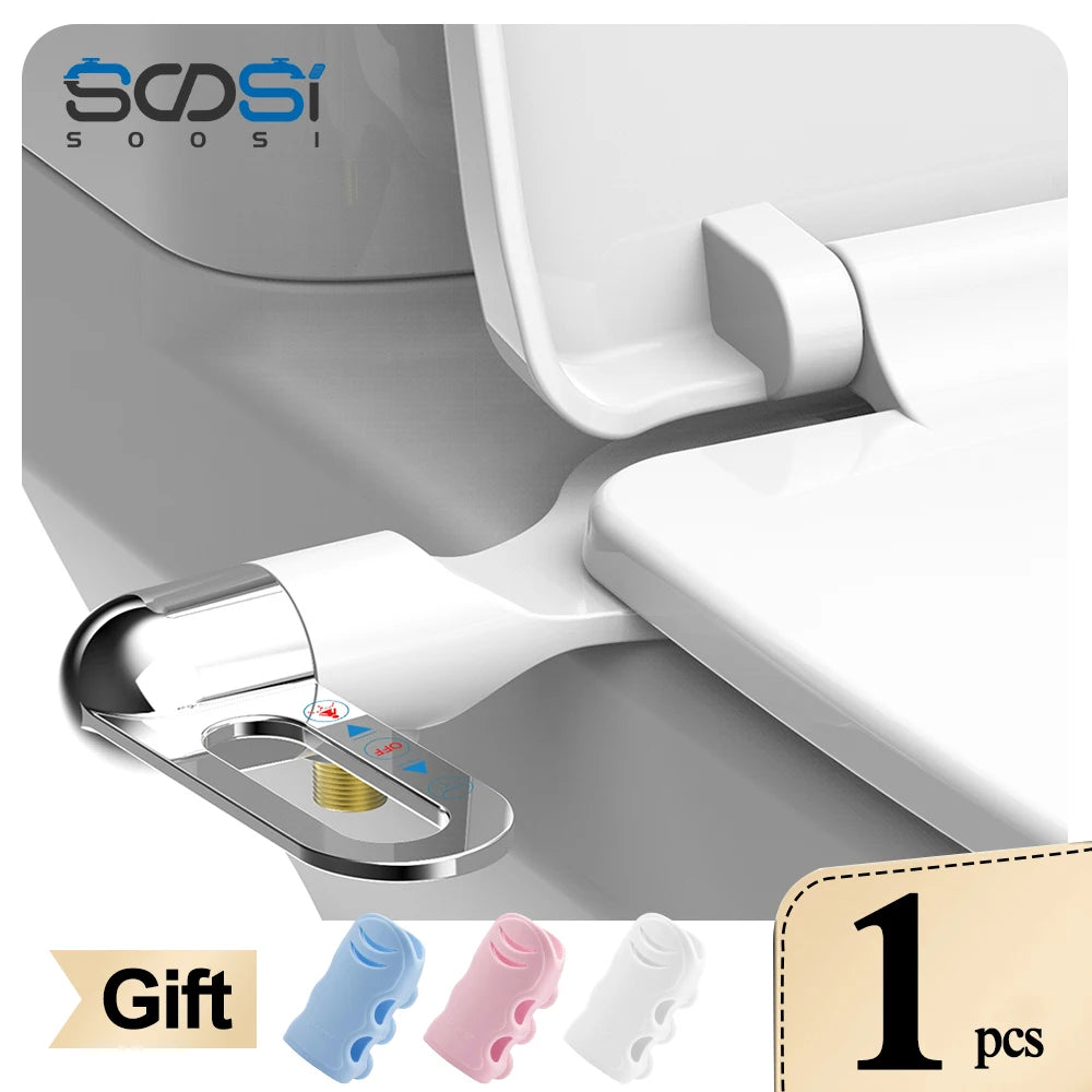 Bidet Toilet Seat New Lightweight Ultra-thin Non-Electric  Double Nozzle Adjustable Water Pressure