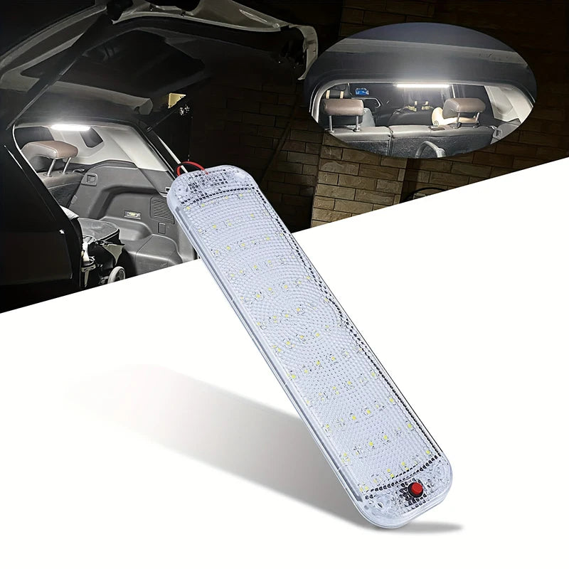 12V-80V 72LED Interior Light Bar Strip Light With Switch LED Car Interior Lamp Lighting Camper  Bus Motorhome Boat Roof Light